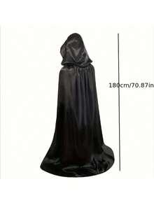 1 件万圣节连帽斗篷，万圣节连帽斗篷女巫服装吸血鬼斗篷巫师长袍角色扮演服装男士，万圣节圣诞斗篷服装派对斗篷