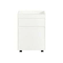 SoBuy FBT121-W, Home Office Mobile File Cabinet With 2 Drawers, Under Desk File Storage Cabinet On Wheels - White - View 4