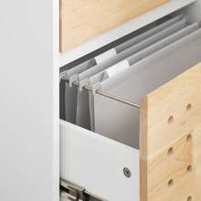 SoBuy Office Trolley Office Container Side Trolley Made Of MDF(E1) White Natural - White - View 7