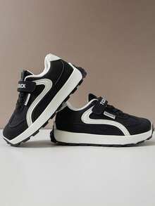 1双儿童运动鞋，2025年春秋季，男童休闲运动鞋，新款低帮女童白色休闲鞋，软底百搭运动鞋 - 黑色 - 查看 4