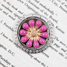 奢华钻石山茶花手机指环支架 | 闪亮金属360°旋转支架及通用桌面支架，适用于所有手机 - 彩色 - 查看 26