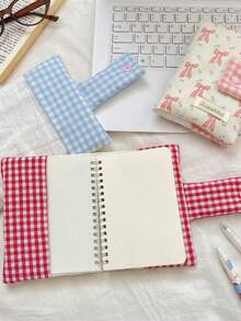 1Pc/Set Cute Floral Patchwork Book Jacket, Girls Hand Account Book Cover, White Collar Hand Account Book Journal, Diary Book Jacket, Portable Student Pocket Book Storage Case,Back To School Gift,Gift For Good Friends And Teachers