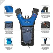 Mochila de hidratación TETON Sports TrailRunner 2.0; Mochila para senderismo, correr y ciclismo; Incluye bolsa de hidratación de 2 litros gratis - Orilla del río (Orilla del río) - Ver 2