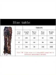 Women Tie Dye Tassel High Wasit Bell Bottom Pants Distressed Leggings Pants Casual  Bootcut Trousers For Streetwear - 鏽棕色 - 查看 7