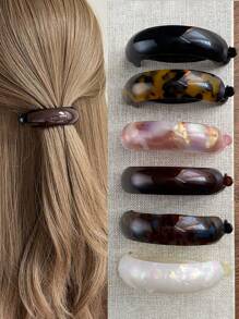 1 peça de grampo de cabelo elegante francês com etiqueta dourada brilhante, acessório de cabelo meio preso, acessório de cabeça estilo grampo adequado para uso diário, uso em festas, presente de festival, presilhas de cabelo, grampos de cabelo, grampos de garra, garras de cabelo, material escolar