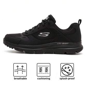 Skechers 8790230-BBK Casual Stötdämpande Herrskor, Lämpliga För Pendling Och Inomhus-/Utomhussporter