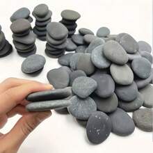 20pcs Natural River Rocks For Painting - Smooth Flat Stones, Art & Crafts Decor, Major Material: Natural Stone