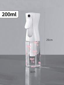 Bow Tie Pattern Clear PET Refillable Travel Spray Bottle, Multi-Purpose Fine Mist Spray Bottle For Travel And Business Trip,Makeup Remover Dispenser, Reusable Hair Spray Bottle, Continuous Water Mister, For Hair Styling, Cleaning, Plants, Facial Moisturizingtravel Essentials Vacation Holiday Travel Bottles