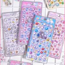 3D Cute Stickers, Reusable Cartoon Scene Stickers, Fun DIY Scrapbooking Planner Journal Notebook Laptop Phone Case Stickers, Adult Embossed