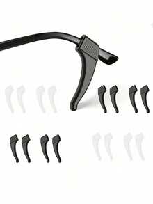 زوج/3 أزواج/5 أزواج من خطافات الأذن السيليكونية المانعة للانزلاق، أكمام ساق النظارات، مثبت إطار النظارات، قبضات شفافة، حامل النظارات، إكسسوارات النظارات