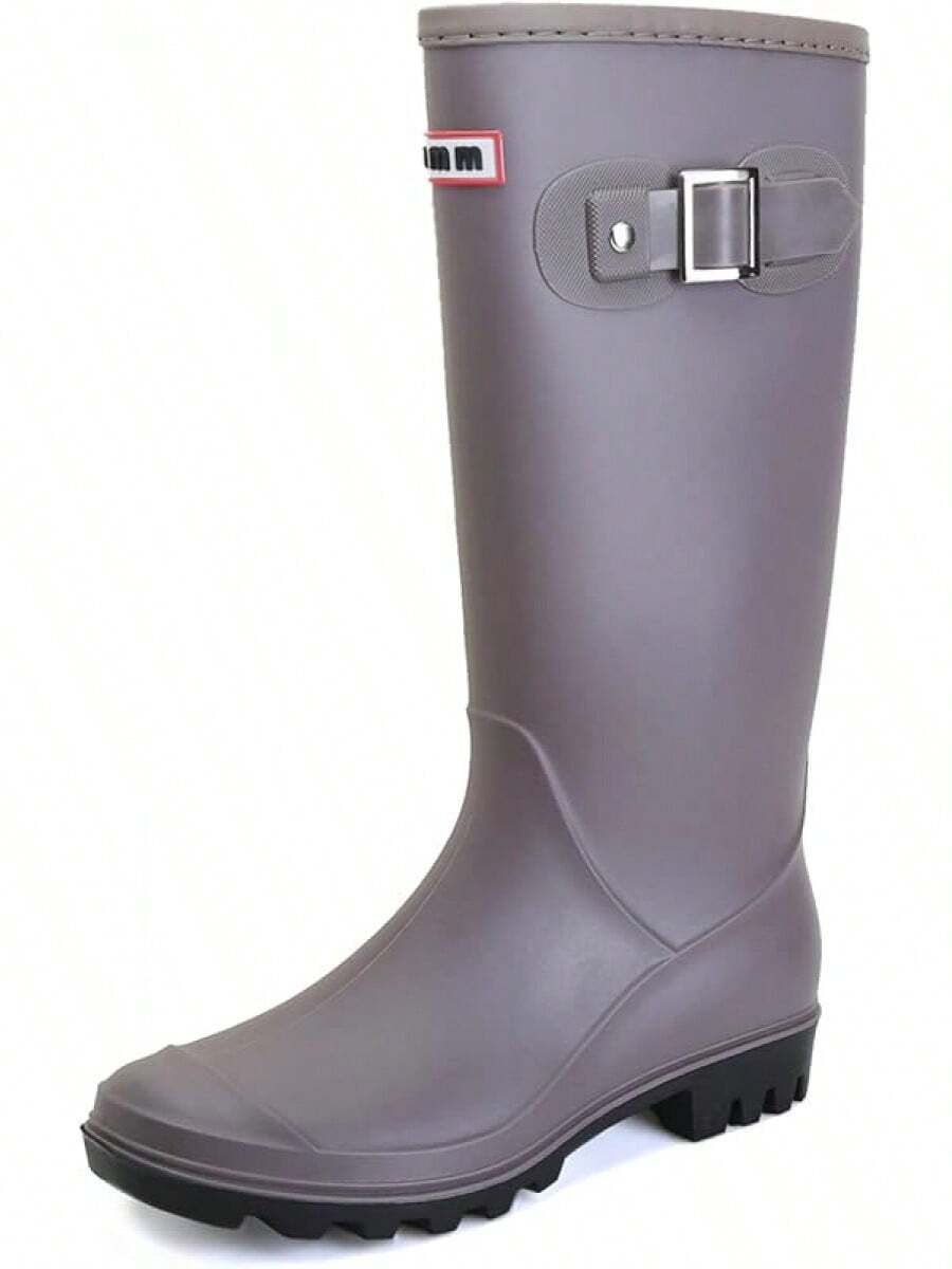 Rain Boots For Women, Waterproof Knee-High Rubber Boots, Lightweight Garden Boots Keep Warm Work Tall Fishing Boots For OutdoorChristmas - Xám - Xem 1
