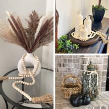 1 pezzo Ghirlanda di perle in stile fattoria con nappine, 76/99/132 cm, perle di legno, decorazione rustica boho per matrimoni, accessori essenziali per feste e docce nuziali, centrotavola, ghirlanda stagionale per porta/Pasqua/primavera, accessori per la casa (camera da letto/soggiorno/parete del giardino, regalo per insegnanti/migliori amici/inaugurazione casa)