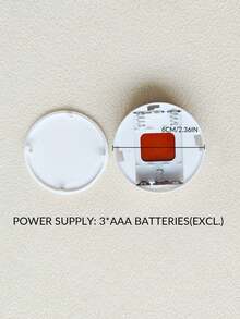 1pc Portable Dimmable Lighting Lamp, Warm/White LED Wall Wardrobe Light, Bedside Push Button Lamp, Batteries Not Included - trắng - Xem 9