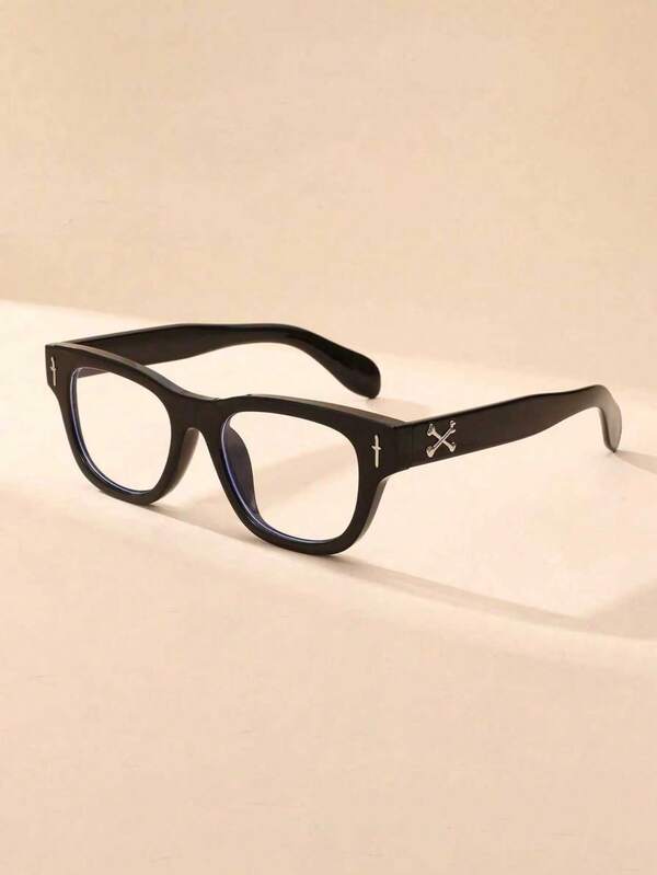 1 Pair Men's Glasses - Square Frame, Lightweight Decorative Glasses Suitable For Casual And Formal Wear, Design, Unique Item, Must-Have For Accessory Collectors, High-Quality Lenses, Designer Edition