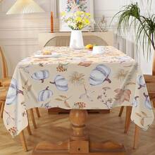 1 件秋收桌布 - 农舍感恩节桌布，带有南瓜、枫叶、薰衣草图案，涤纶材质，适合餐饮、派对、野餐 - 易于清洁的秋季装饰，季节性家居风格，秋季南瓜花卉桌布 - 彩色 - 查看 6