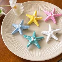 2pcs Ocean Theme Hair Accessories For Women - Starfish Hair Clips, Pearl Starfish Hair Clamp, Side Clamps Duck Clips, Beach Vacation Style Decorative Hairpieces, Claw Clips, Hair Claws, Hair Slide, Hair Barrettes, Alligator Hair Clip, School Stuff, Pearl Hair Accessories