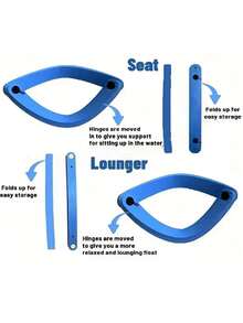 1pc Floating Foldable Water Chair, Adult Non-Inflatable Foam Lake/Pool Side Leisure Chair, Stable Swimming Buoyancy Lounge, 3-In-1 Summer Party Seat, Perfect Gift For Family, Friends And Loved Ones On Holidays, Birthdays - Multicolor - View 7