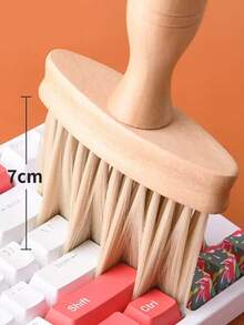 1pc Solid Wood Window Cleaning Brush Car Interior Cleaning Tool Air Conditioning Outlet Cleaning Brush Car Wash Brush Car Interior Gap Dust Removal Solid Wood Brush Car Window Gap Cleaning Brush Multifunctional Cleaning Tool, Gap Cleaning Brush, Groove Cleaning, For Windows, Bathroom, Kitchen, Car Wash Corner Cleaning, Give Mom, Give Dad A Perfect Gift - Apricot - View 6