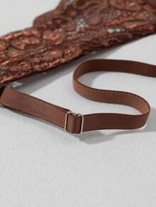 Contrast Color Lace Highly Supportive Wireless Microfiber T-Shirt Bra