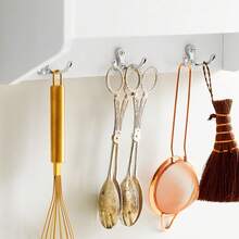 SoBuy رف جداري للمطبخ حامل توابل رف جداري مع 3 أرفف و3 خطافات أبيض W38 X D17 X H75cm KCR12-W - أبيض - مشاهدة 9