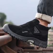 GUYISA Shoes, Anti-Smash, Anti-Puncture, Wear-Resistant, Suede Leather, Spark-Proof, Heat-Insulating, Welding Series Mid-Top Protective Shoes, EU Standard Steel Toe Cap, Soft Rubber Sole, Heavy But Extremely! (Shoe Size In CN, Please Note International Conversion! If Shoe Size Runs Large, Please Order One Size Down)