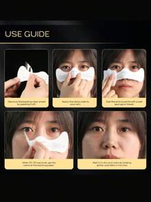 6张闪光雀斑全息贴纸脸部闪光纹身防水临时纹身带闪光星点图案适用于派对音乐节 - 彩色 - 查看 4