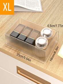 1/7件透明抽屉式设计亚克力化妆品收纳盒，适用于梳妆台、存放口红、眼影、护肤品、家居用品（亚克力产品在运输过程中可能会有缺陷） - 無色 - 查看 14