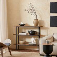 SoBuy FSB67-WS, 3 Tiers Console Table Hall Table Living Room Table Sofa Table Narrow Side Table End Table, W110 X D25 X H86cm - 白色 - 查看 3