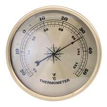 Diameter 90mm Gold Frame Wall Hanging Thermometer Alarm Clock Hygrometer Thermometer Barometer For Laboratories
