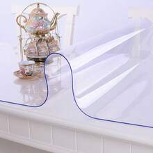 1pc Table Mat Transparent Protective Pvc Protective Fabric That Can Be Cut, Table Mat, Desk Mat, Self-Cleaning, Stain-Resistant And Heat-Insulating Protective Desktop Mat