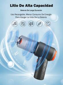 Aspiradora mini 6 en 1, alta potencia, súper succión, con funciones de emergencia: cuchilla para cortar cinturones de seguridad, cono puntiagudo para romper ventanas; batería de litio recargable de ultra alta duración, aspiradora portátil imprescindible para vacaciones, veranos y viajes, aspiradoras para recolección de polvo, aspiración, inflado y otras funciones.