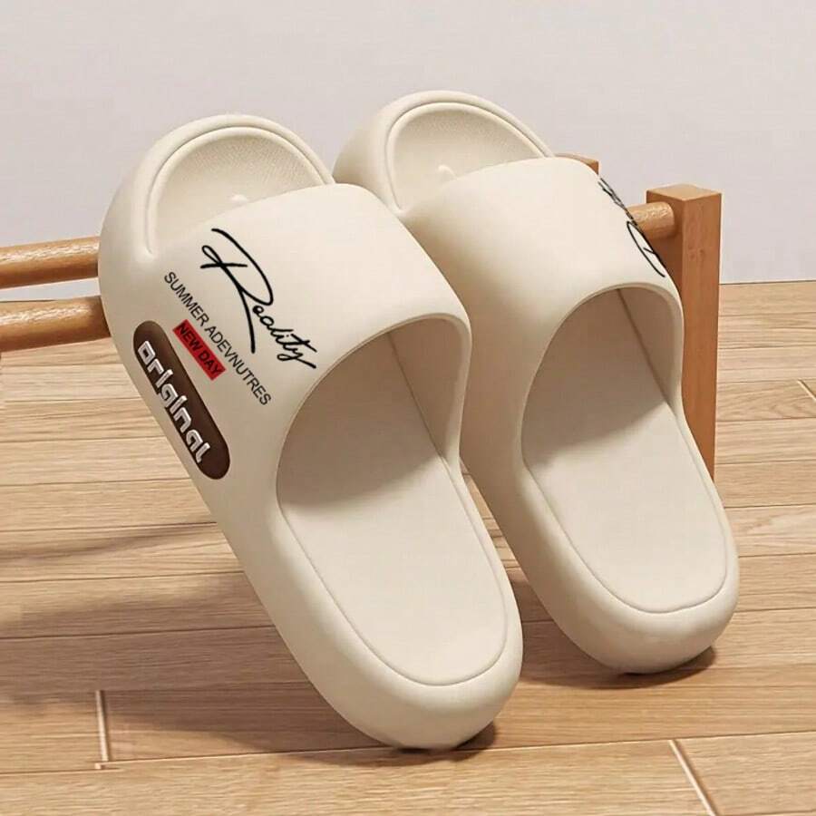 1 paire de mules unisexes, sandales de sport d'extérieur, durables et respirantes, douces et élastiques, sandales de plage rafraîchissantes, style de couple, convient pour les vacances d'été (achetez une taille au-dessus pour plus de confort) - Blanc - Voir 1