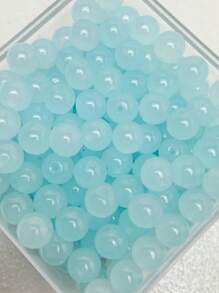 Ca. 60 Stücke 8mm klassische einfarbige Glasperlen für DIY Schmuckherstellung, geeignet für Armbänder, Halsketten, Alltagsmode