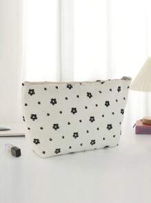 1/2 件新款简约时尚清新灯芯绒化妆包，返校必备便携式化妆包，多功能铅笔盒，化妆刷架适用于宿舍和旅行返校用品 - 彩色 - 查看 26