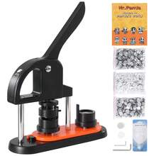 Button Maker Machine, 0.98 Inch/25mm Pin Maker, Installation-Free Badge Punch Press Kit, Children DIY Gifts Button Making Supplies With 500pcs Button Parts, Circle Cutter, Magic Book - Black - View 7