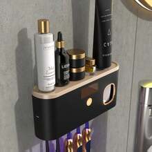 Soporte para cepillo de dientes y pasta de dientes, con capacidad de carga de hasta 30 libras sin caerse - Multicolor - Ver 5