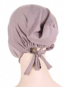 1 pieza Nuevo gorro cuello calentador de seda de leche elástico multicolor, sombrero con bufanda oculta ajustable en la parte posterior