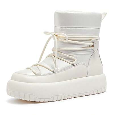 CAMEL CROWN Women's Thick Snow Boots, Thermal Lined, Warm Outdoor Mid-Calf Winter Shoes For Winter