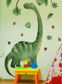 1pc/3pcs Multi-Size PVC Self-Adhesive Wall Stickers, Dinosaur, Leaves, Smiling Sun, Hot Air Balloon, Airplane Cartoon Decals, Suitable For Bedroom, Living Room, Study, Dining Room, Bathroom, Home Wall Decor, Room Decoration - Multicolor - View 8