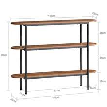 SoBuy FSB67-WS, 3 Tiers Console Table Hall Table Living Room Table Sofa Table Narrow Side Table End Table, W110 X D25 X H86cm - 白色 - 查看 2