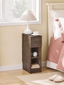 SoBuy Bedside Table With Drawer For Box Spring Bed, Sofa Table, Side Table, Narrow Telephone Table, Nightstand, Bedside Table, Black W X H X D Approx. 20 X 60 X 35 Cm FBT111 - 摩卡棕 - 查看 1