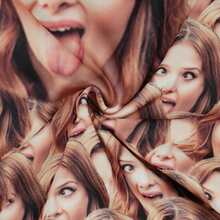 Customized Funny Face Design Men's Crew Neck Sweatshirt, Men's Sportswear, Personalized Hoodie With Amusing Face Pattern, Autumn/Winter Casual Sporty Style, Ideal Gift For Him/Her