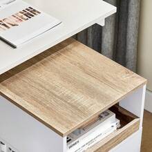 SoBuy Printer Table With Wheels Filing Cabinet Printer Table Printer Stand Mobile Container Storage Cabinet For Office White Natural W X H X D Approx. 40 X 65 X 50 Cm ASK08-WN - 白色 - 查看 3