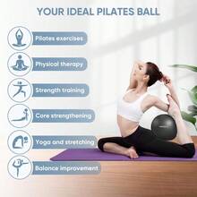 APEXUP Yoga & Pilates Ball - Anti Slip Heavy Duty Gym Ball For Fitness, Balance & Core Workout