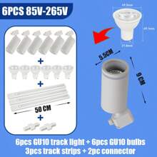 (Set) GU10 Recessed Track Lights, Home Decor Linear Lighting Spotlights, Rotatable Lamp Head Aluminum Alloy Housing Black/White 110-240V, Compatible With Track Rails, Suitable For Home, Living Room, Bedroom, Room, Store, Closet, Display Cabinet, Clothing Store, Gallery, Corridor, Foyer, Stairs, Office, Bar - GU10 Track Light - View 25