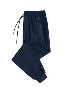 2025款轻盈速干男士长裤 - 宽松休闲裤，适合春夏街头穿着，情人节礼物 - 藏蓝色 - 查看 7