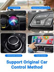 Acodo 2025 New Super Mini Car Wireless CarPlay Adapter, Wired To Wireless CarPlay/Android Auto 2-In-1, Compatible With 99% Of Original Cars 2.4~5.0 GHz WiFi5 Stylish And Portable High-Speed Connection, Smart Car Technology, Minimalist Design, Reliable Connection, Exclusive For Mobile Phone Users