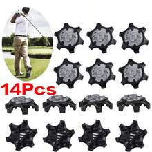 14pcs Golf Shoe Spikes Replacement Champ Screw Cleat System Studs Fast Twist - Black - View 2