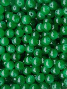 Ca. 60 Stücke 8mm klassische einfarbige Glasperlen für DIY Schmuckherstellung, geeignet für Armbänder, Halsketten, Alltagsmode