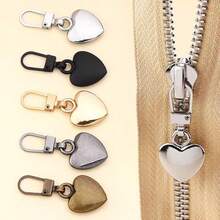 5pcs/10pcs Heart-Shaped Multi-Purpose Metal Detachable Zipper Pulls Replacement Zipper Sliders Repair Kit, For Luggage, Handbags, Backpacks, Jackets - Multicolor - View 13